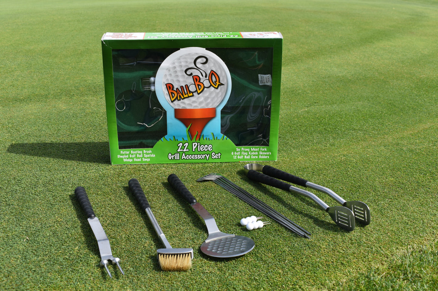 Ball-B-Q Golf Themed Grill Accessory Set - 22 Piece Set